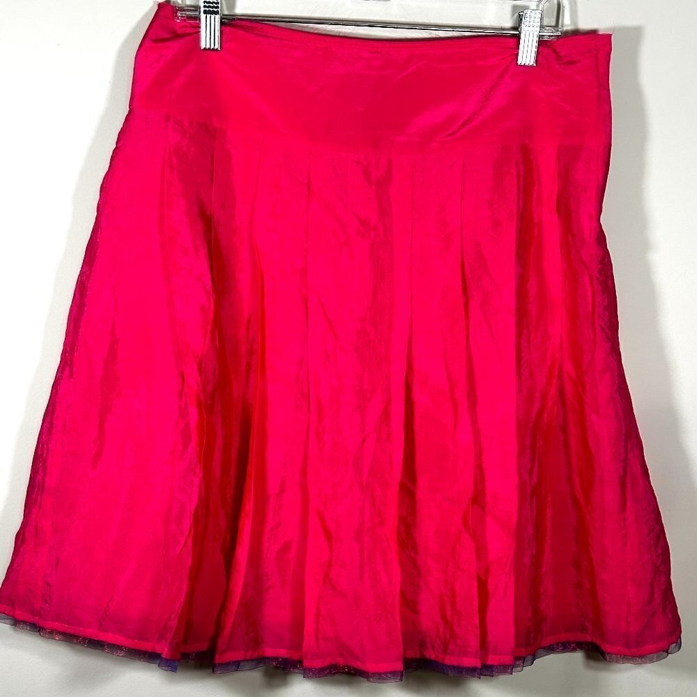 Women's Pleated Cocktail Length Circle Skirt
